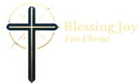 A minimalist and sleek logo featuring a simple cross with a glowing halo, symbolizing the divinity and hope of Jesus Christ in royal blue and gold tones.